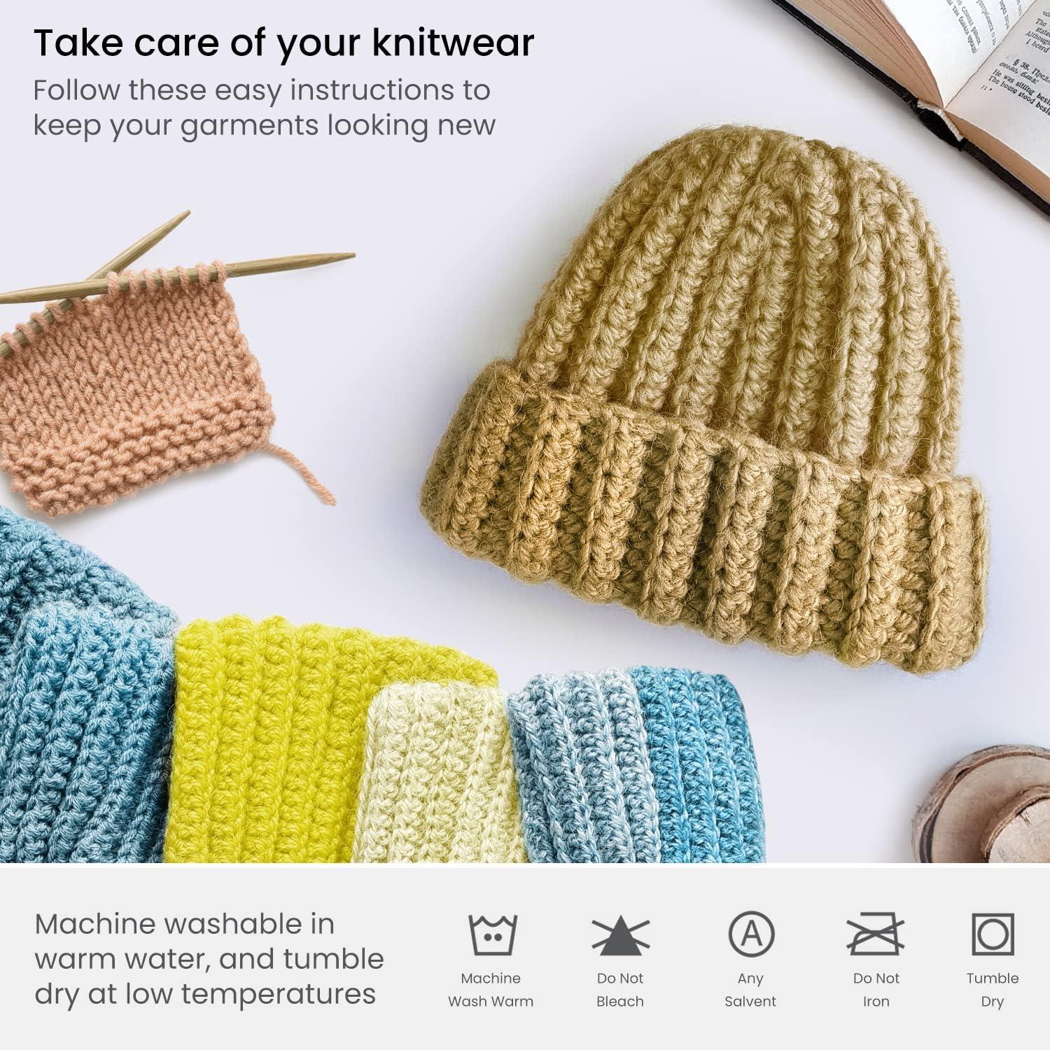 ARTEZA Acrylic Yarn for Crocheting, 4 x 200-g Skeins of Worsted Yarn for Knitting, Mossy A602, Knitting & Crochet Supplies(Hello Sunshine)