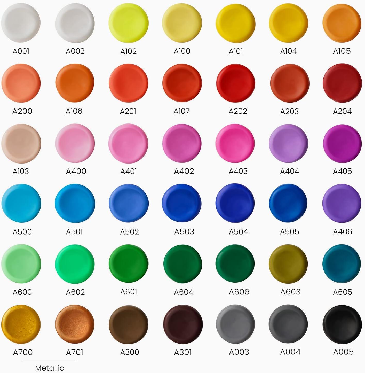 ARTEZA Polymer Clay Kit, 42 Colors with 5 Tools – Oven-Bake Modeling Clay for Jewelry Making, DIY Crafts, Sculpting & Creative Projects(Set of 42)