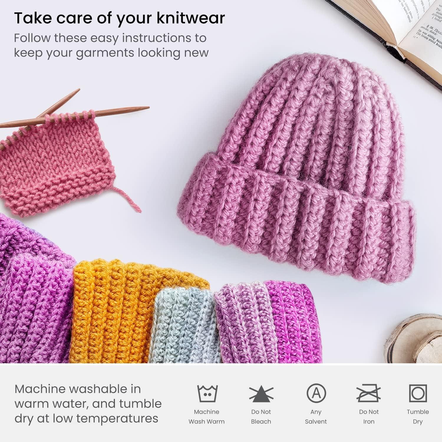 ARTEZA Acrylic Yarn for Crocheting, 4 x 200-g Skeins of Worsted Yarn for Knitting, Mossy A602, Knitting & Crochet Supplies(Smell the Lilacs)