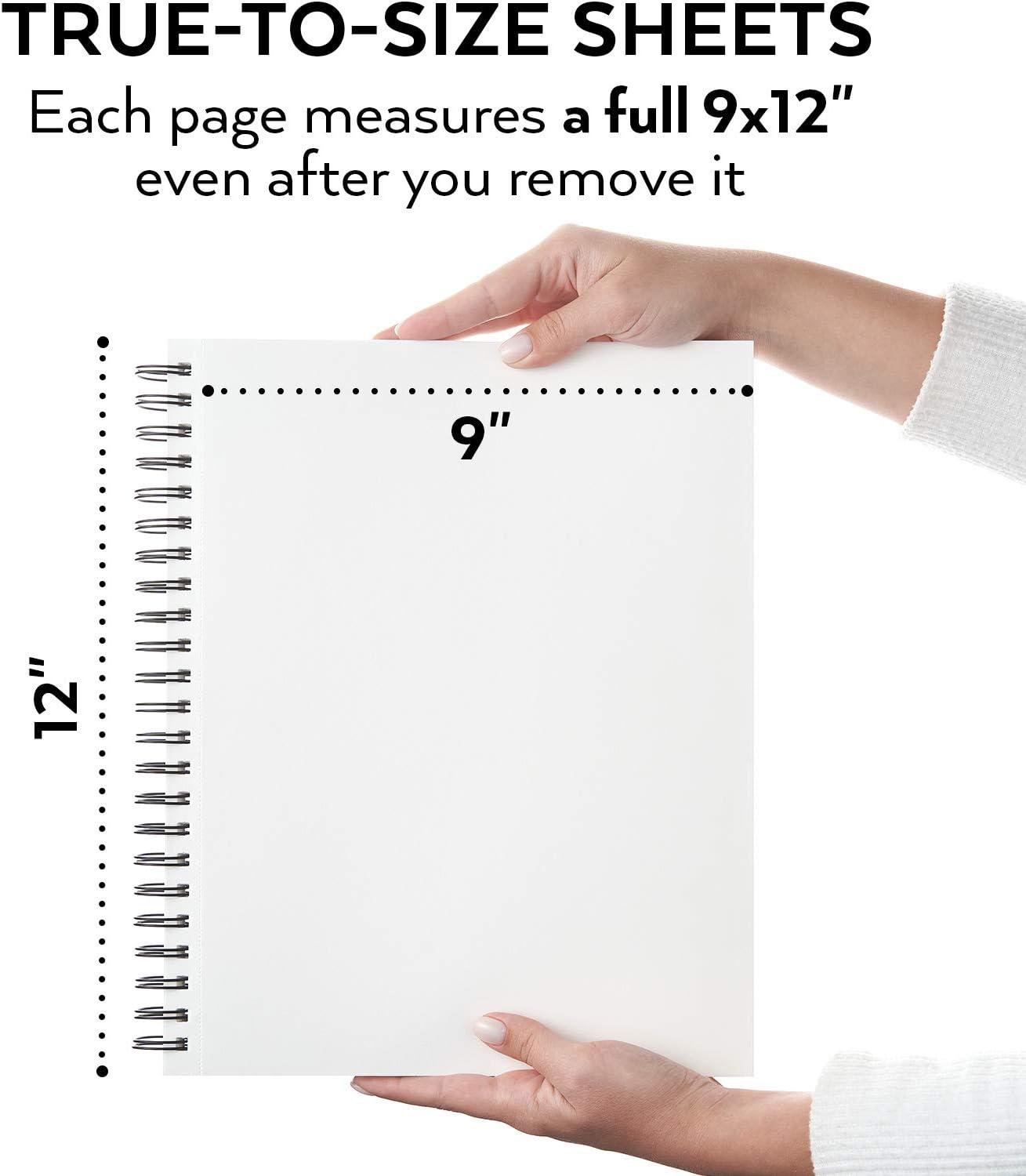 ARTEZA Sketch Book 2-Pack, 9×12 Inches – 200 Sheets, Spiral Bound, 68 lb Acid-Free Drawing Pad for Adults, Teens & Artists for Sketching(9X12 2)