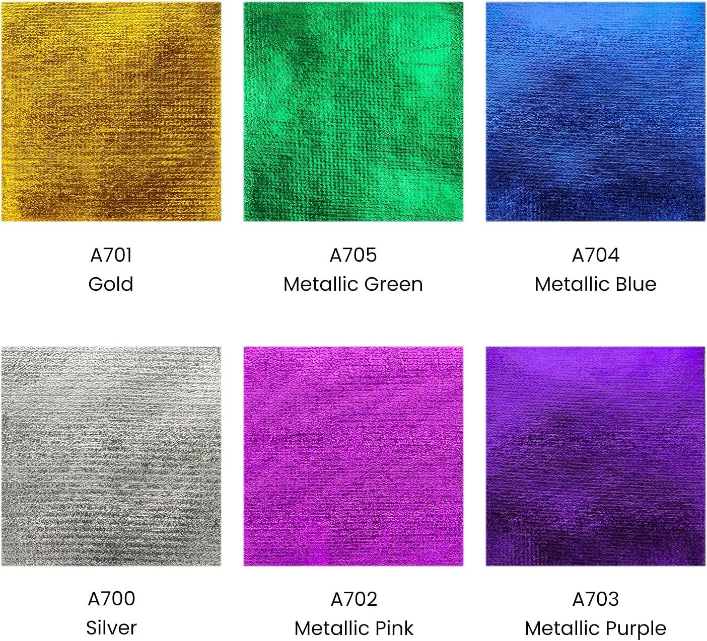 ARTEZA Craft Felt Sheets, 8.3 x 11.8 Inches, Set of 30, Metallic Assorted Colors, Stiff Non Woven Felt Fabric for Sewing and DIY Projects