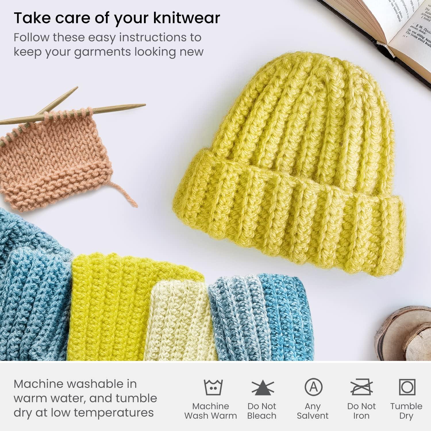 ARTEZA Acrylic Yarn for Crocheting, 4 x 200-g Skeins of Worsted Yarn for Knitting, Mossy A602, Knitting & Crochet Supplies(Making Lemonade)