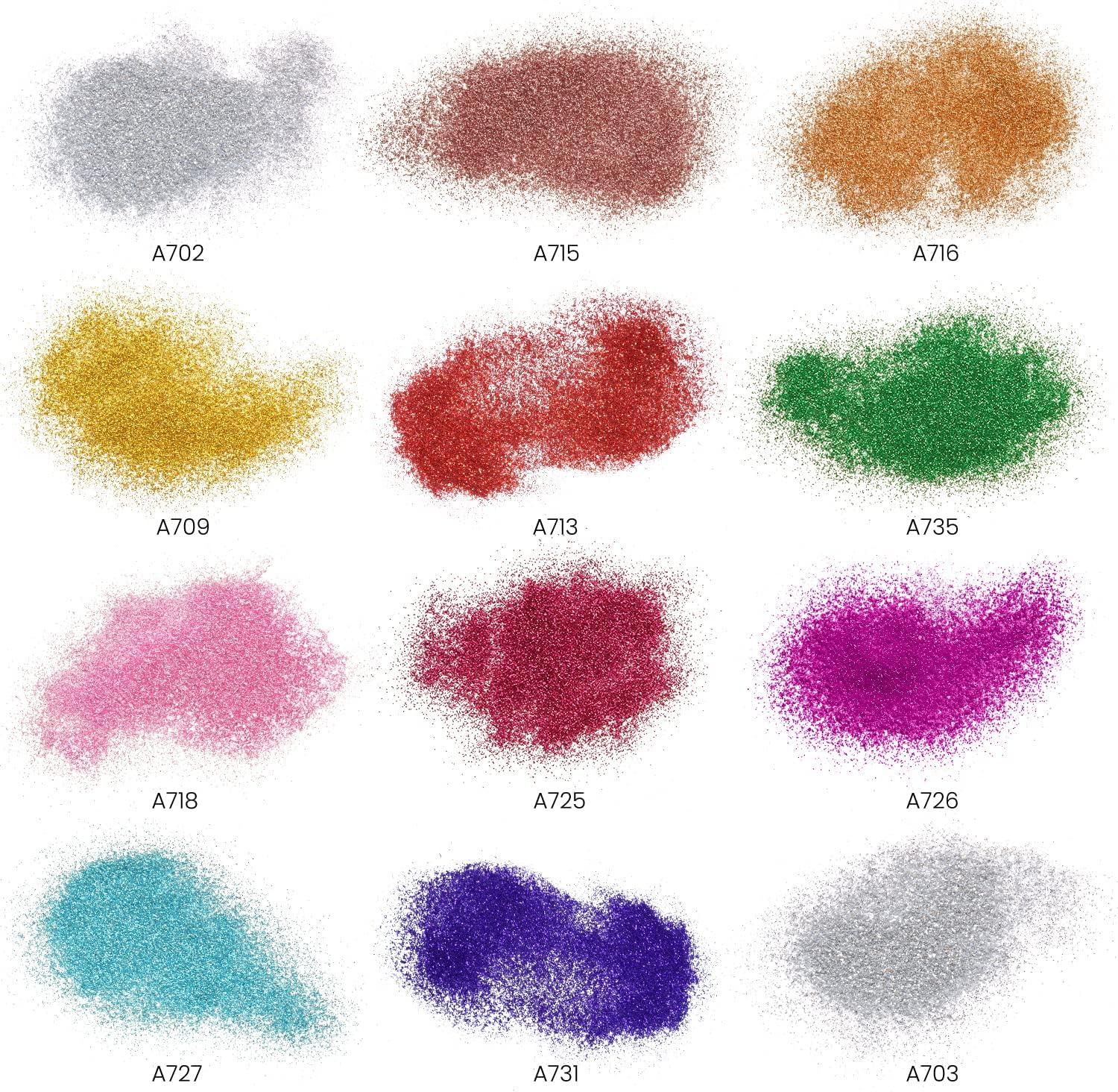 Arteza Glitter Shapes, Set of 6, Glitter for Resin in 0.9-oz Bottles, Glue, Acrylic Paint, Arts and Crafts Supplies for Creating School Projects, DIY Projects, and Holiday Art , Red(Multicolor)