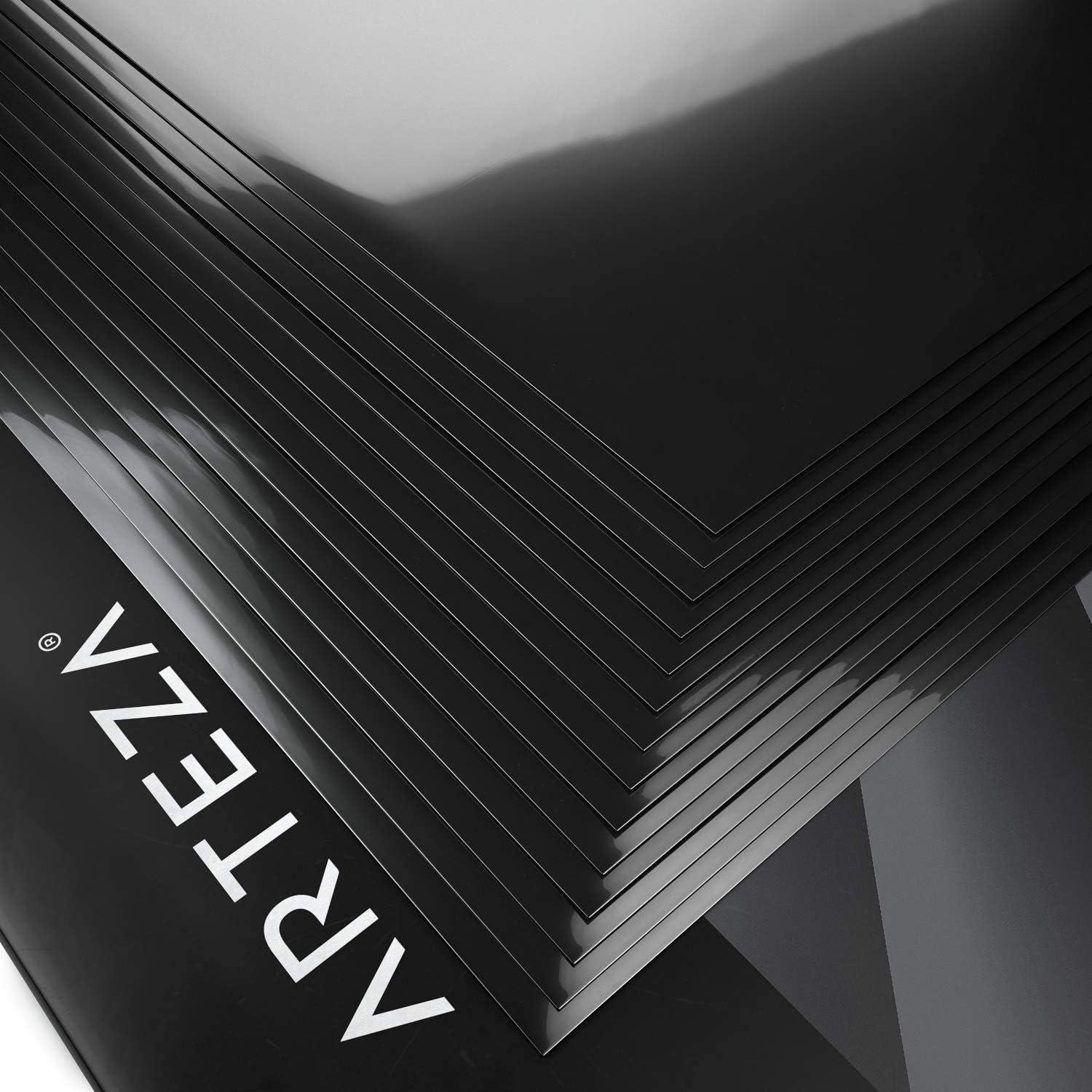 ARTEZA Heat Transfer Vinyl Sheets, 10 x 12 Inches, Pack of 14, Black, Flexible and Easy to Weed, HTV for DIY Projects