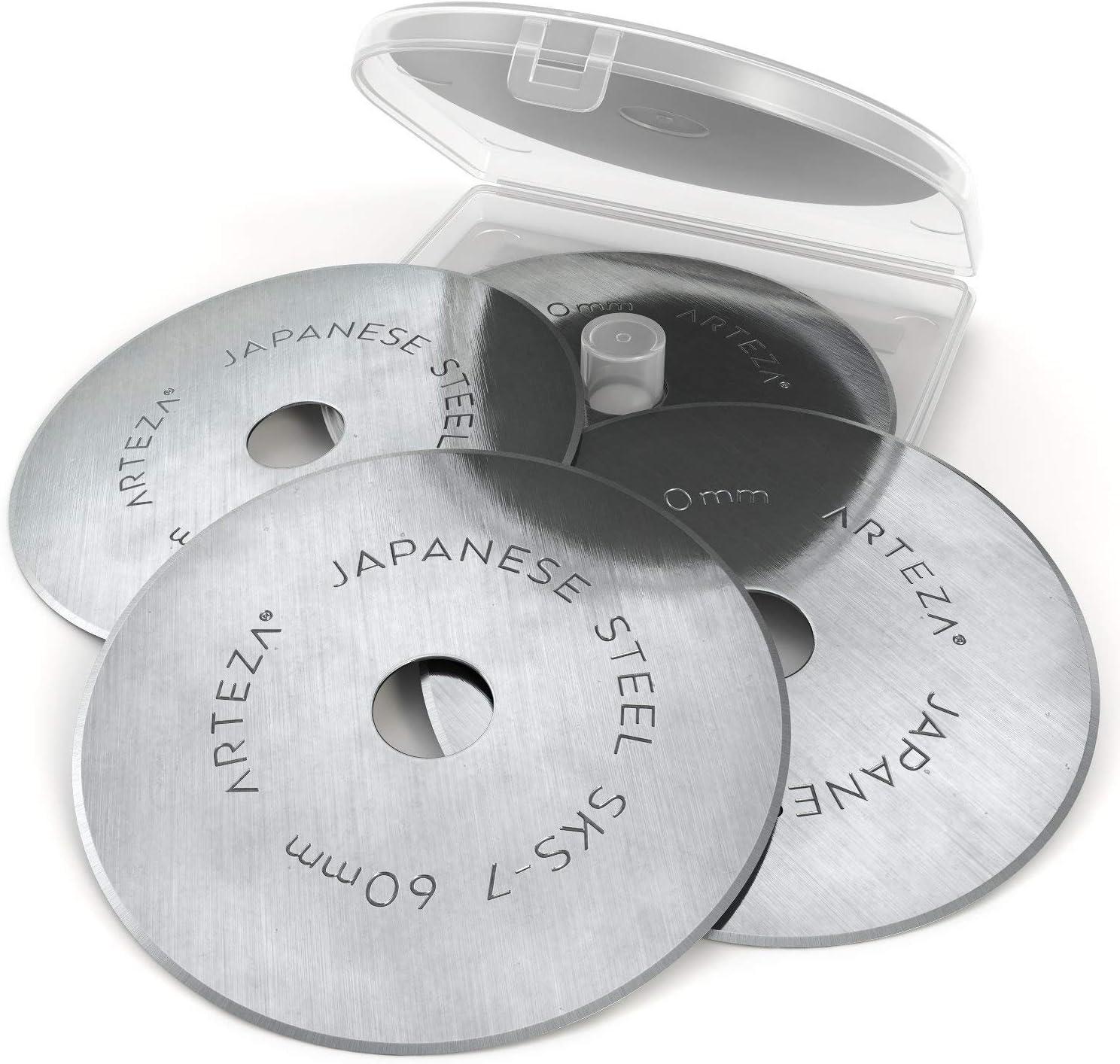 Arteza 60 mm Quilting Rotary Cutter & 6 Replacement Blades (Set of 6)