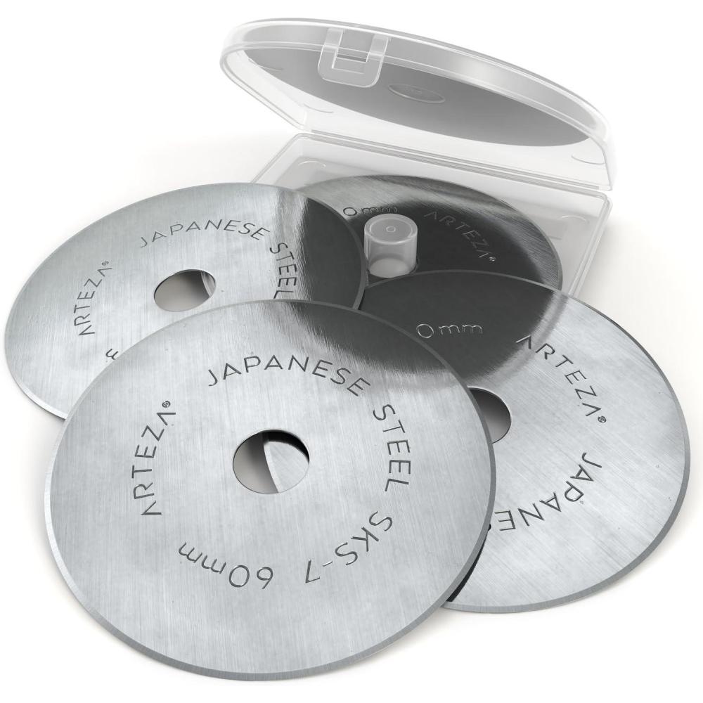 Arteza 60mm Quilting Rotary Cutter Replacement Blades (Pack of 12)