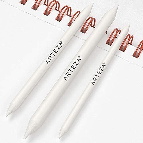 ARTEZA Paper Blending Stump Set — Short, Medium, and Large Art Stumps, Art Supplies for Drawing, Smudging, and Smoothing Pastel, Charcoal, Graphite, Colored Pencil, and Chalk