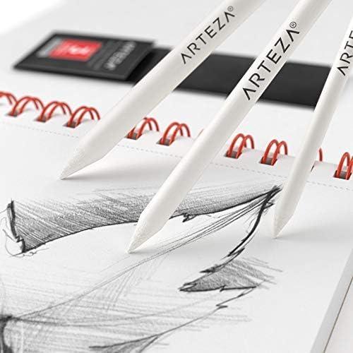 ARTEZA Paper Blending Stump Set — Short, Medium, and Large Art Stumps, Art Supplies for Drawing, Smudging, and Smoothing Pastel, Charcoal, Graphite, Colored Pencil, and Chalk