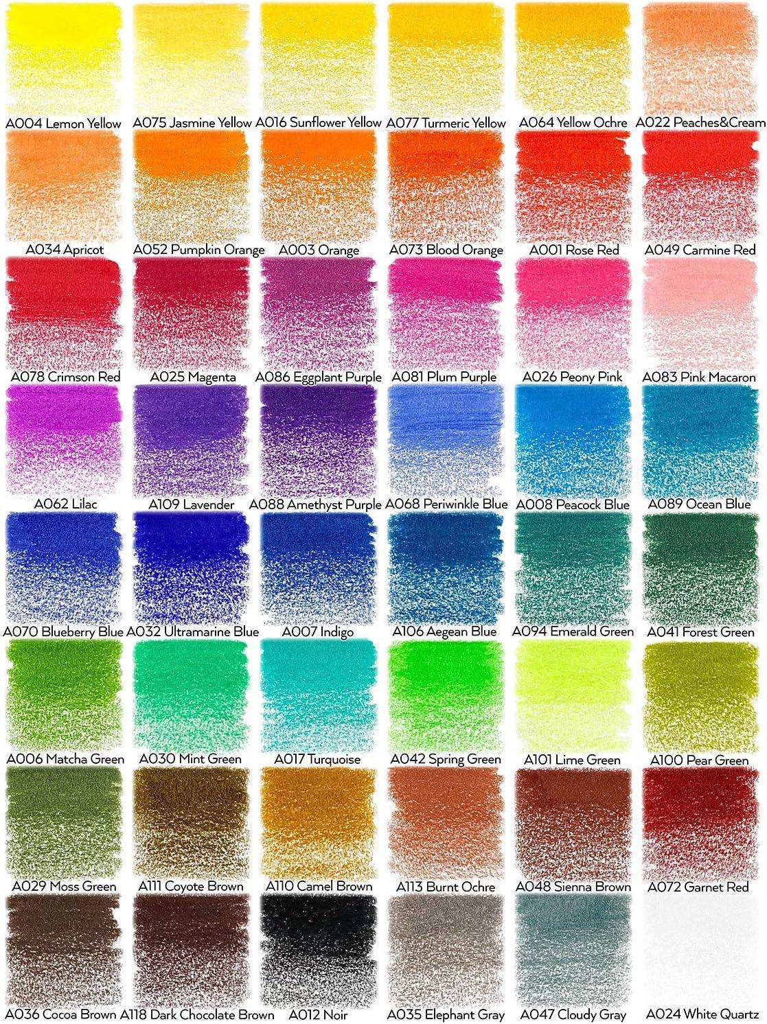 ARTEZA Colored Pencils 72 Soft Wax-Based Color Pencils for Adults & Artists. Pre-Sharpened Drawing Set for Blending, Coloring, Shading & Sketching. Professional Art Supplies in Tin Box, Holiday Gift(Set of 48 (Tin Case))