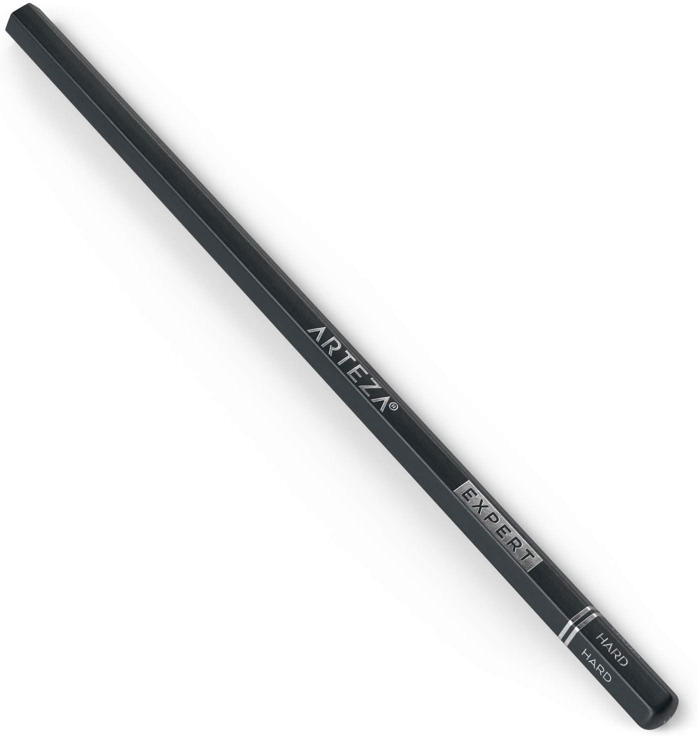 ARTEZA Charcoal Pencil Set, 3 Black Pencils – Soft, Medium, and Hard, and 1 White Pencil – Medium, Art Supplies for Drawing, Sketching & Shading
