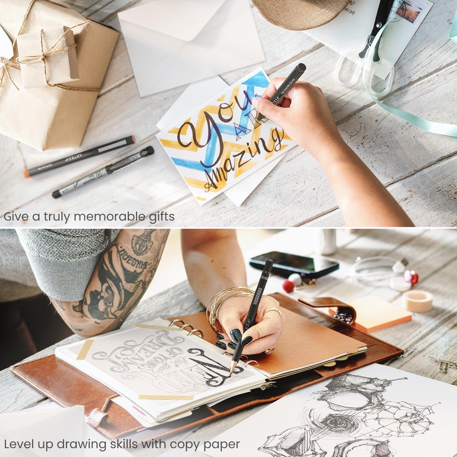 ARTEZA Calligraphy & Lettering Kit – Beginner Set with Alcohol Markers, Brush Pens, Paper & Tools for Hand Lettering, Drawing, and Adult Coloring